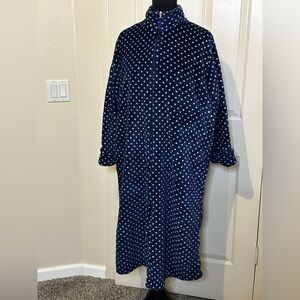 Oscar De La Renta Long Fleece Robe L/XL